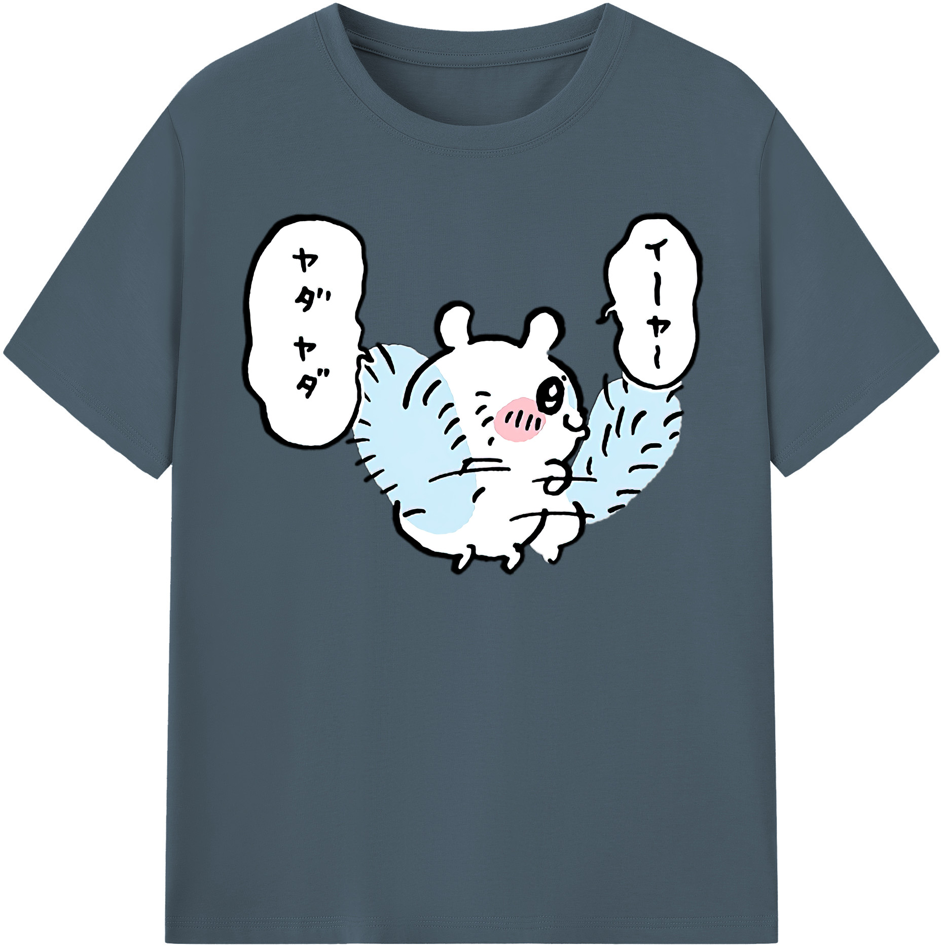 （画像用） ちいかわ モモンガ Chii-kawa Momonga 綿100％半袖Tシャツ（フロントプリント）
